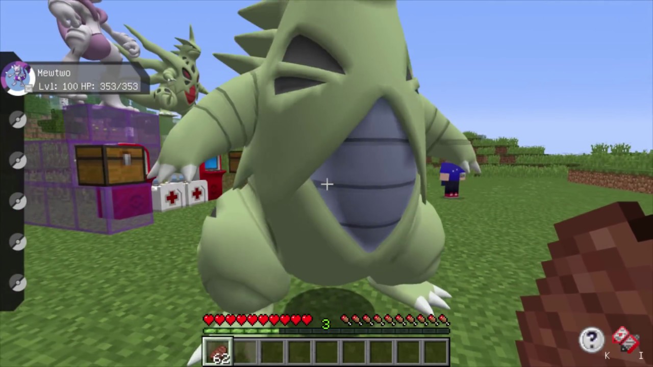 Minecraft:  MEGA MEWTWO vs MEGA TYRANITAR - BATALHA PIXELMON #90 ‹ CaiqueVieira ›