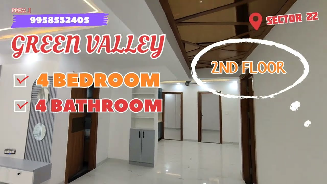 SALE SEC 22 GREEN VALLEY APT NEWLY FURNISHED 4 BEDROOM 4 BATHROOM 2ND FLOOR DWARKA DELHI 