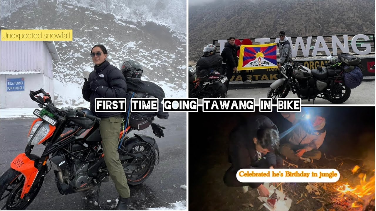 `Into the Mountains:My First Epic Bike Trip to Tawang| Arunachal Pradesh vlog| #tawang #snow