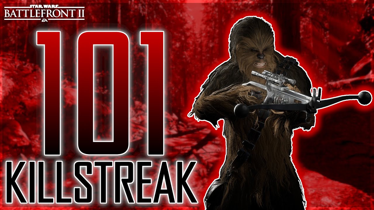 Chewbacca 101 Killstreak on Endor | Star Wars Battlefront 2