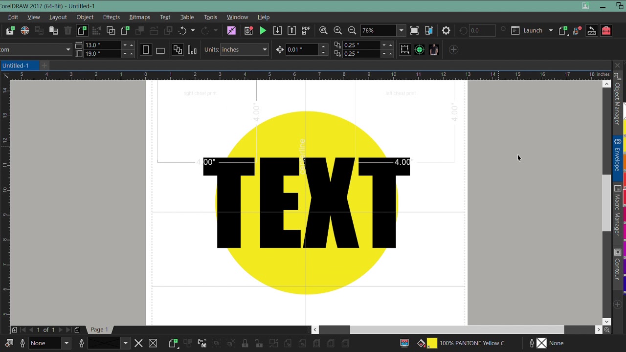 CorelDraw 2017  Workspace and create macros