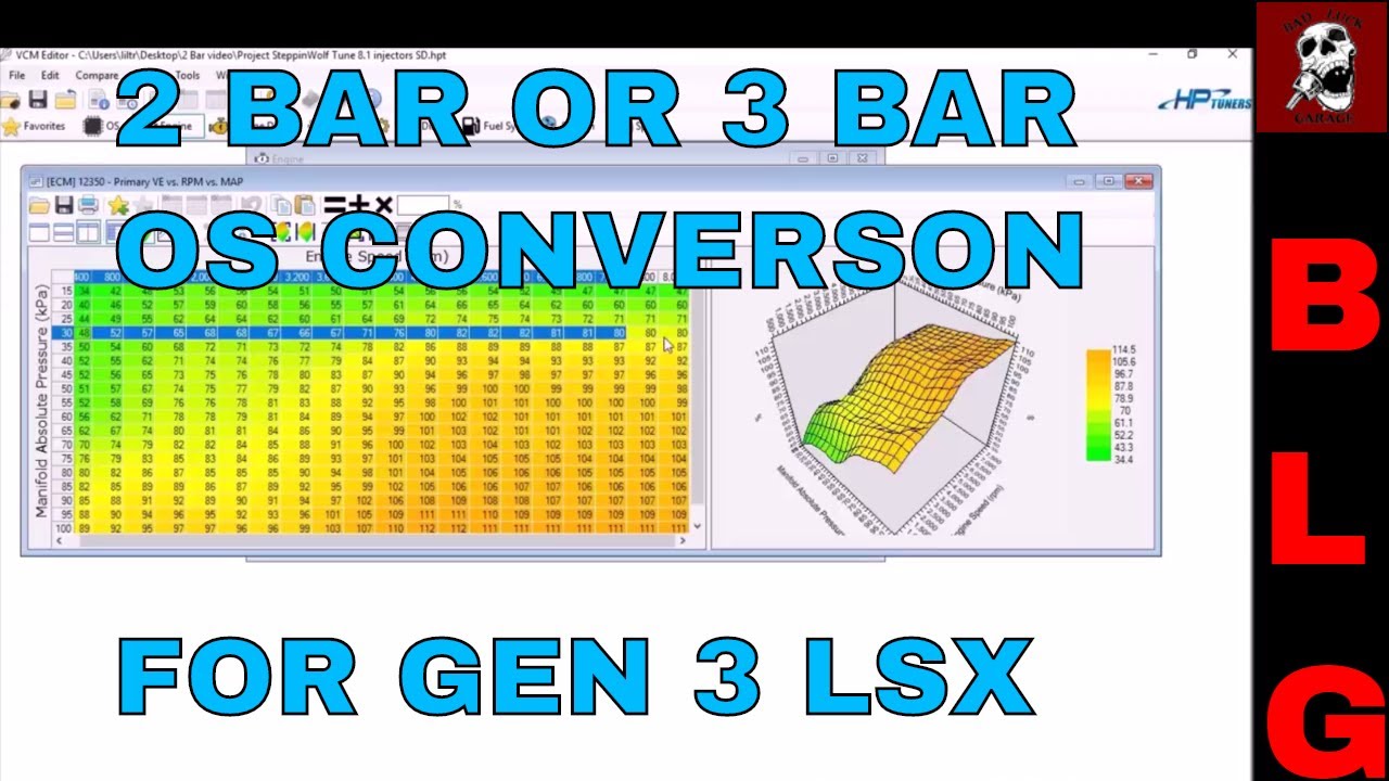 HP TUNERS 2 BAR OR 3 BAR OS CONVERSION FOR GEN 3 LSX P01 AND P59 PCMs