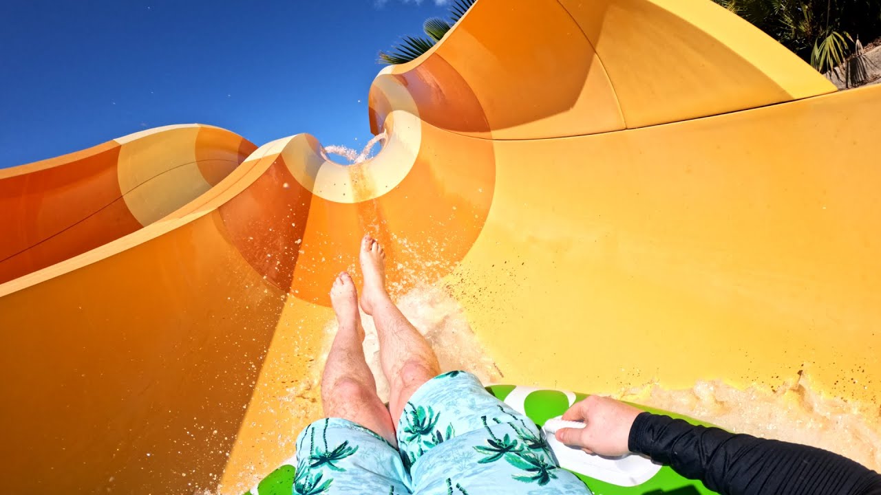 Dueling Uphill Water Coaster Slide - Flying Boats | Aqualand