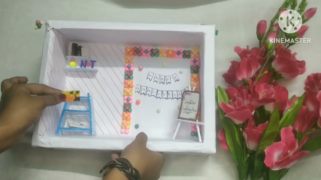 miniature room shadow gift box | customized gift |  making a new anniversary gift 🎁