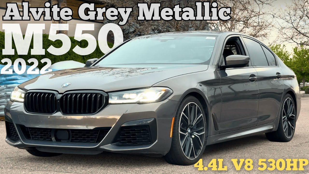 Luxury Meets Power: Alvite Grey Metallic 2022 BMW M550i Review (530HP V8 MONSTER!)