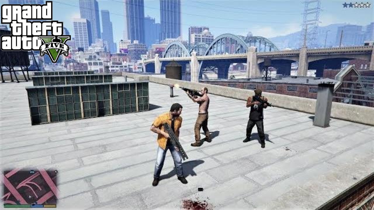 GTA 5 - Franklin, Michael and Trevor Five Star Escape From LESTER'S FACTORY # 65