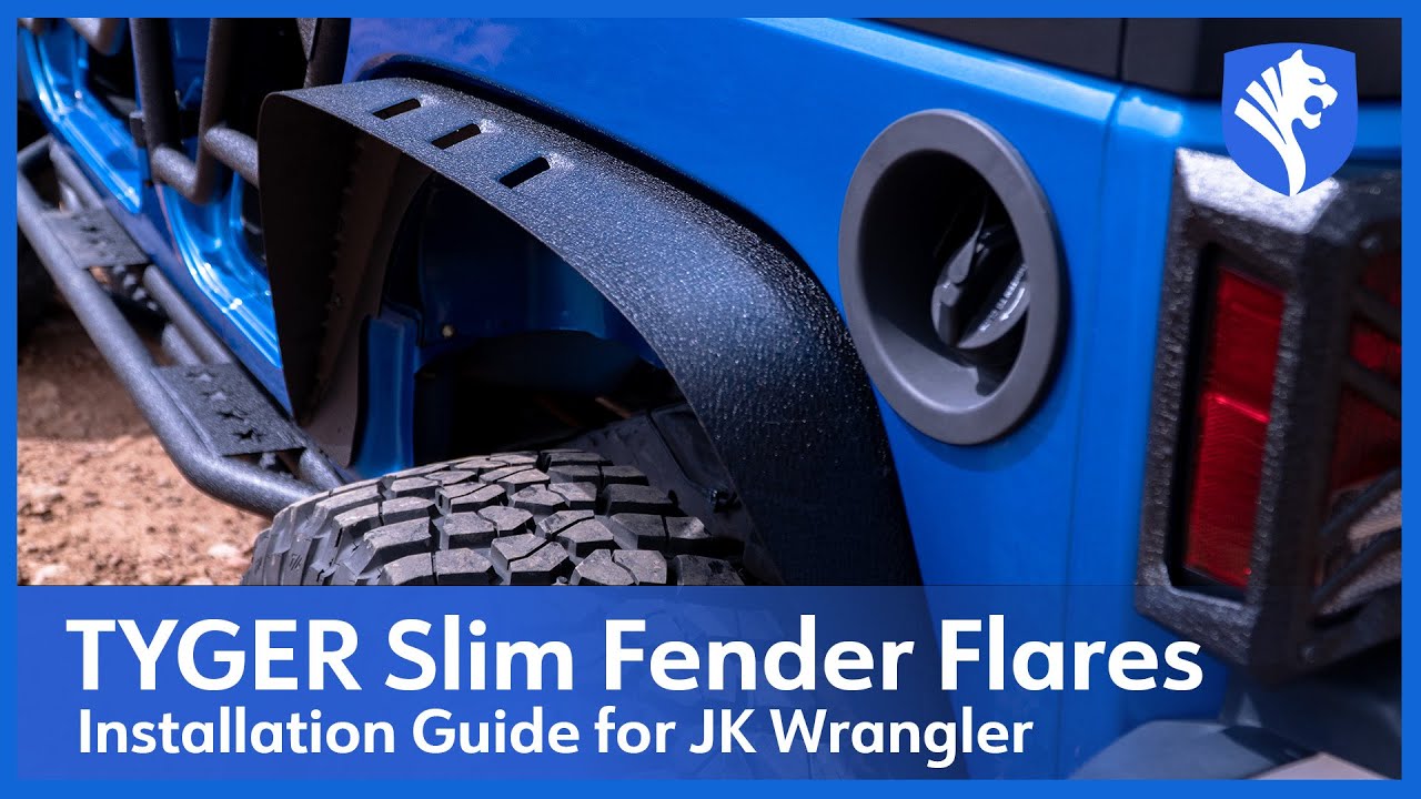 Slim Fender Flares for Jeep Wrangler JK | Install Guide | TYGER AUTO