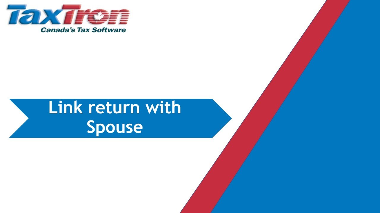 How to Link Tax Return with your spouse in  TaxTron Web?