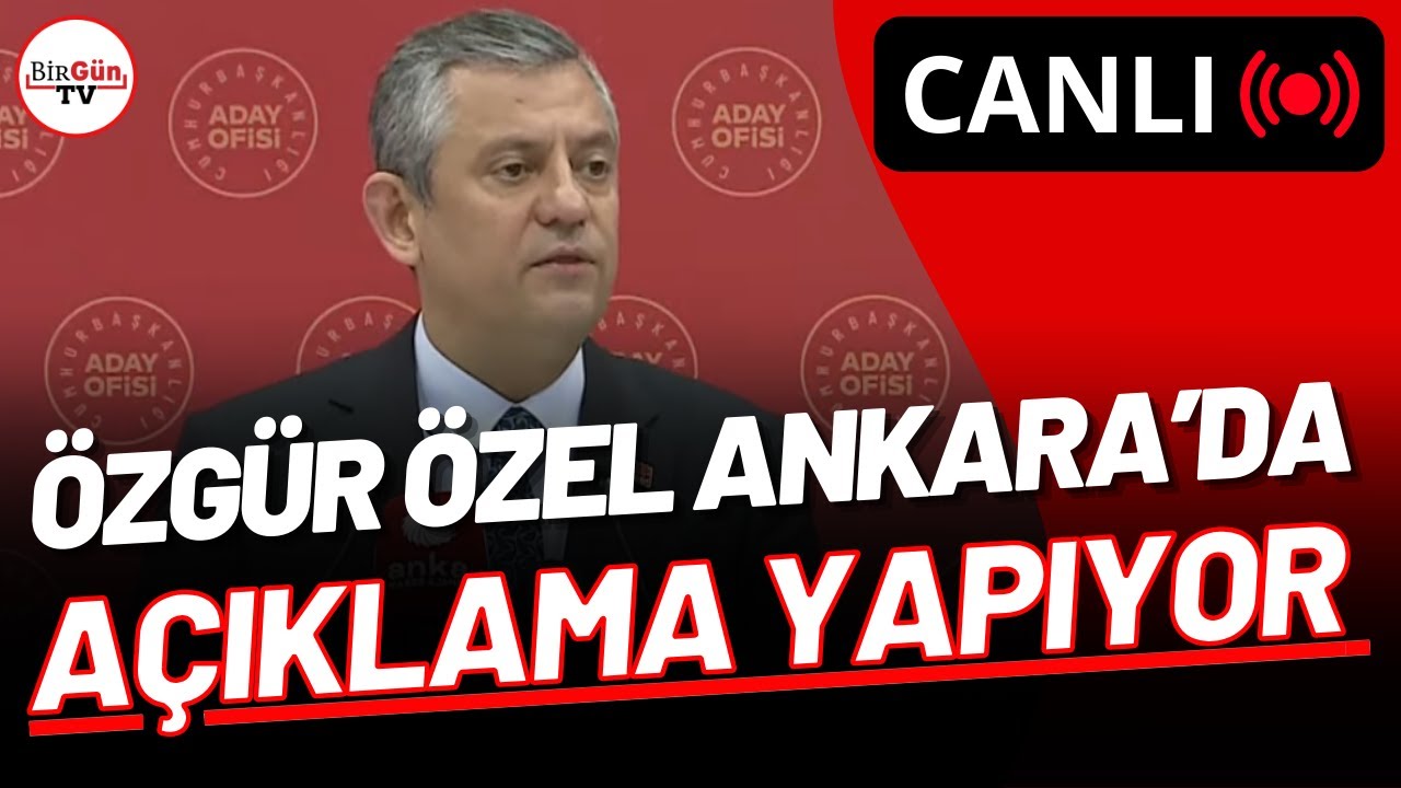 #CANLI I Özgür Özel, Cumhurbaşkanlığı Aday Ofisi'nde açıklama yapıyor