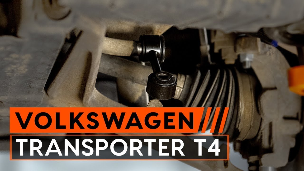 How to change front anti roll bar link on VW T4 TRANSPORTER [TUTORIAL AUTODOC]