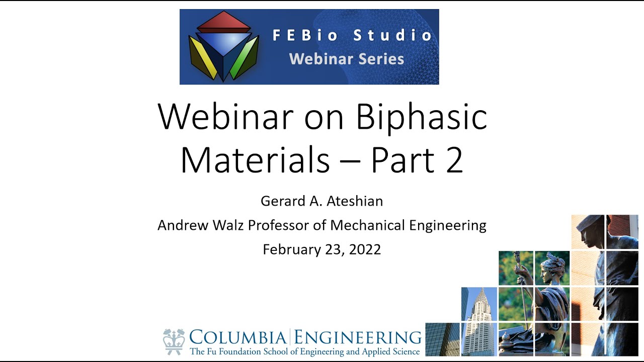 Webinar on Biphasic Materials, Part 2: fibrous materials and biphasic contact