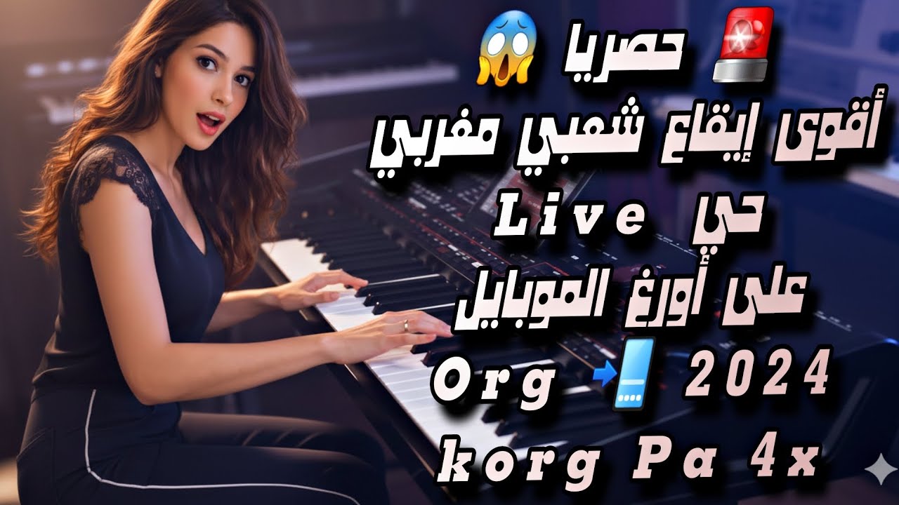 🚨 حصريا 😱 أقوى إيقاع شعبي مغربي 🇲🇦 حي Live على أورغ الموبايلKorg Pa 4x  Org 📲 2024  🎹