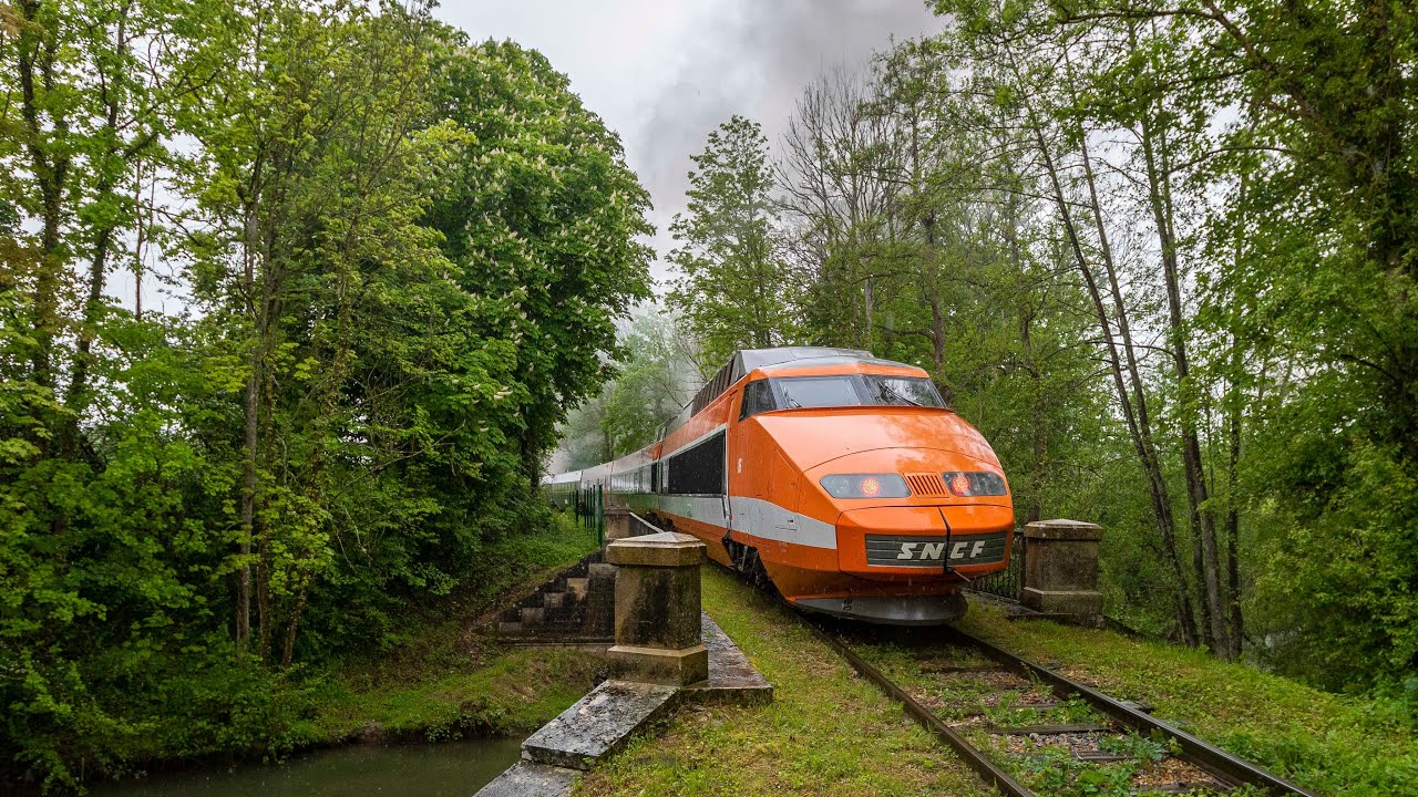 Train à grande vapeur - retour de la rame tgv pse 16 de Villiers Saint Georges