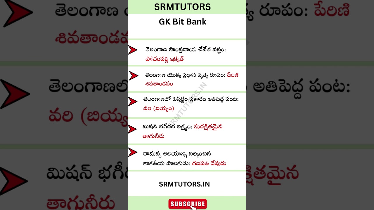 GK Bit Bank | Important general Knowledge Questions | Telangana History Questions Answers #telangna