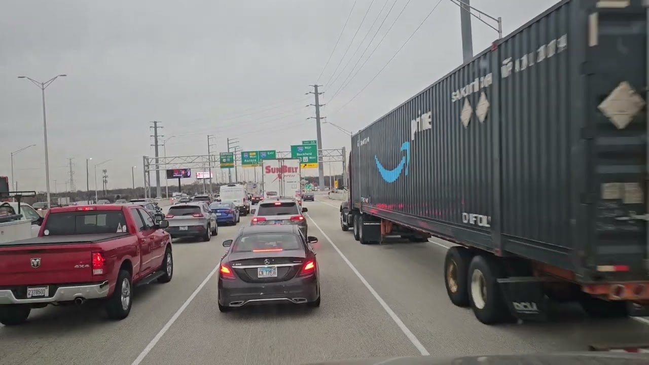 Trucker Vlog: traffic on I 94