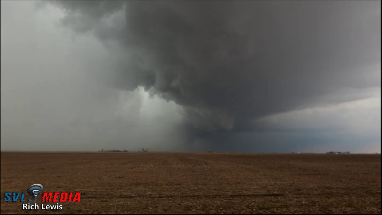 4/10/17- Severe Warned Supercell & Possible Rain Wrapped Tornado Near Chenoa IL