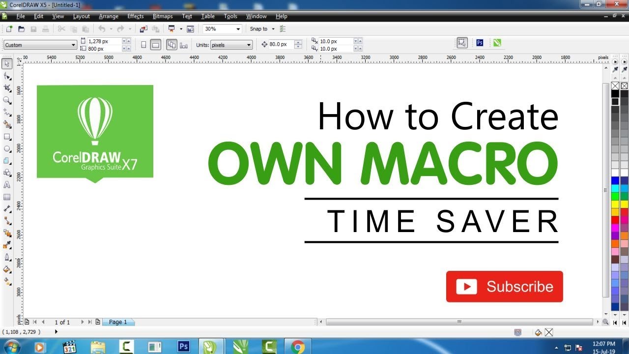 How to Create Own Macro in Coreldraw