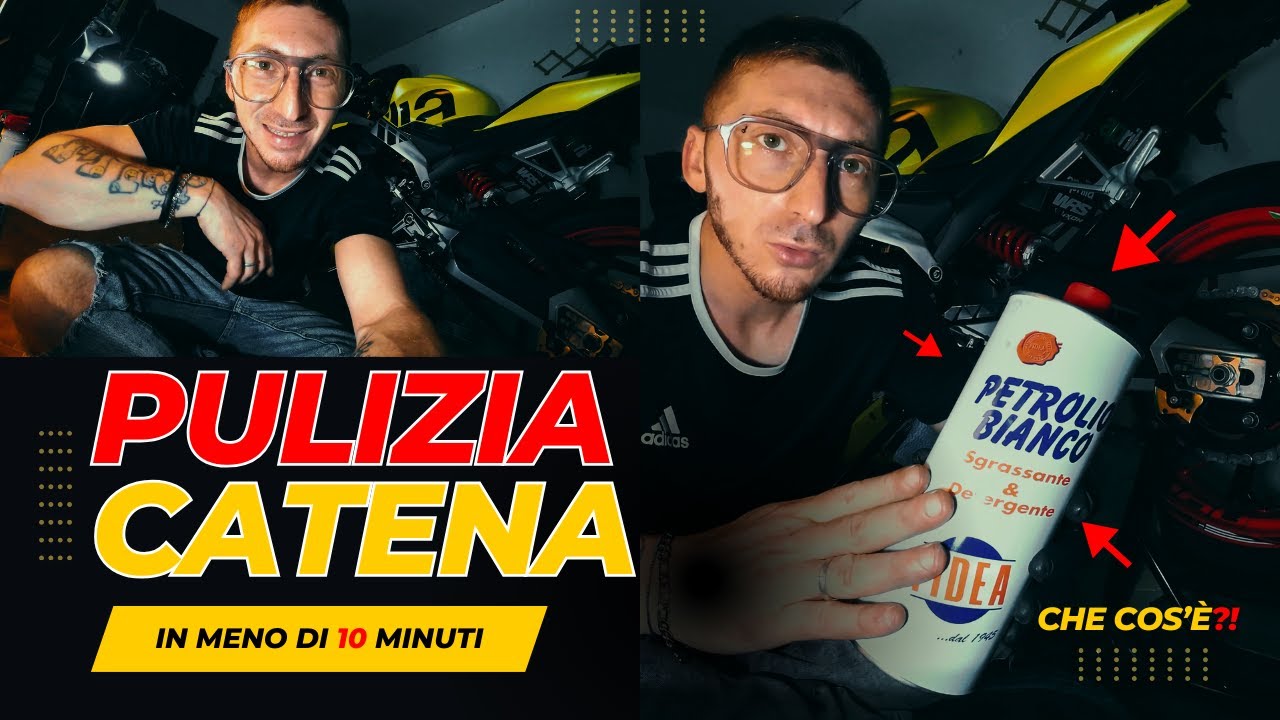 COME PULIRE e LUBRIFICARE CATENA MOTO‼️ -  IN MENO DI 10 MINUTI⏱- Il MIO metodo DEFINITIVO⁉️