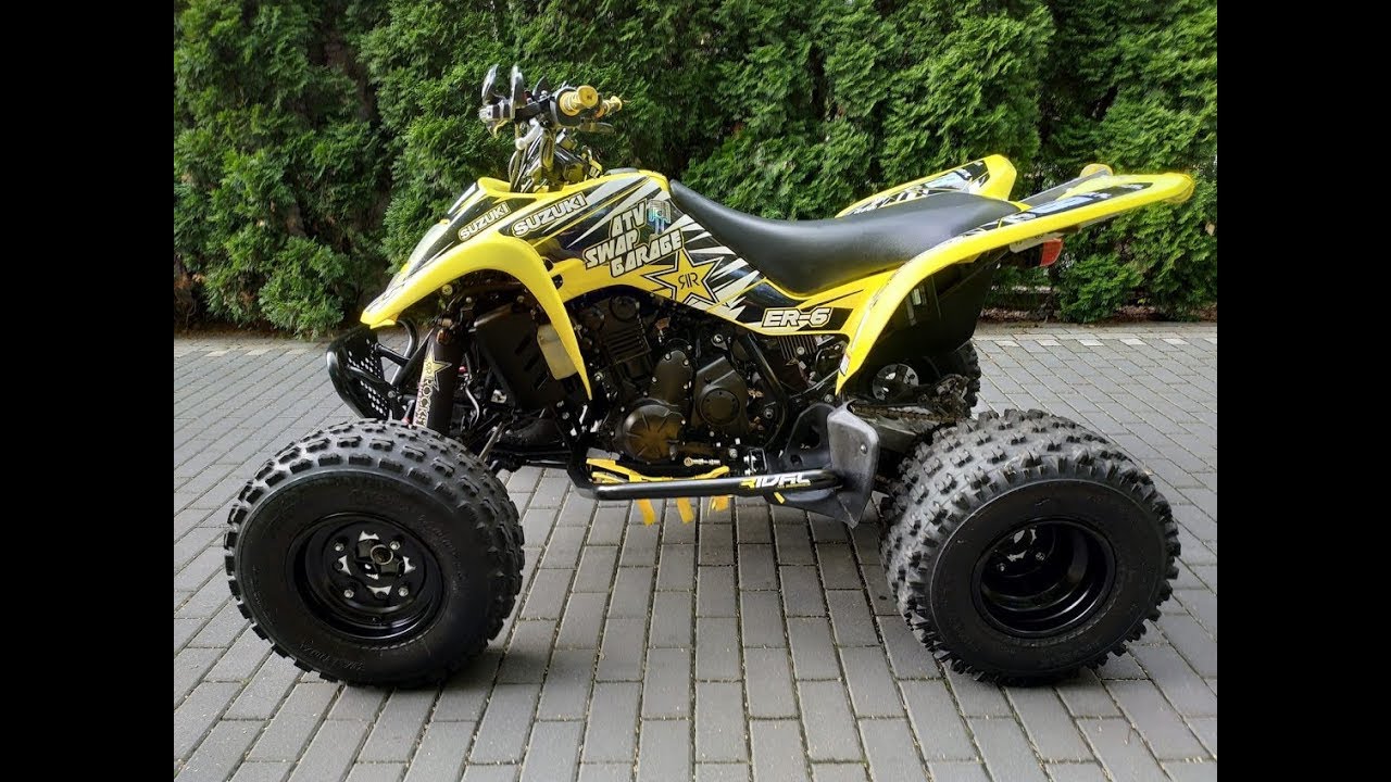 Rebuild Suzuki LTZ 400 Hybrid / Swap Engine kawasaki ER-6 / Wheelie test