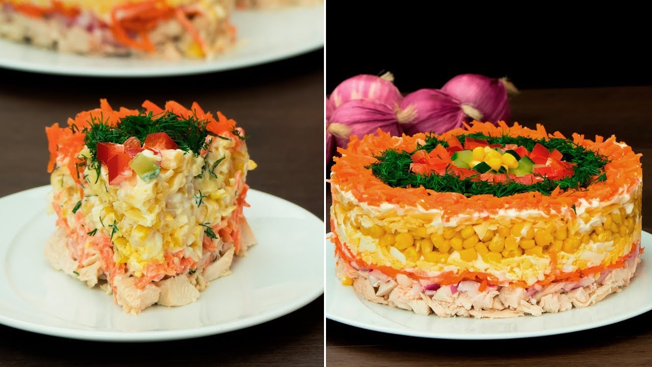 Salade délicieuse « Fantaisie » facile - c’est la fraîcheur d’un repas de fête. | Savoureux.tv