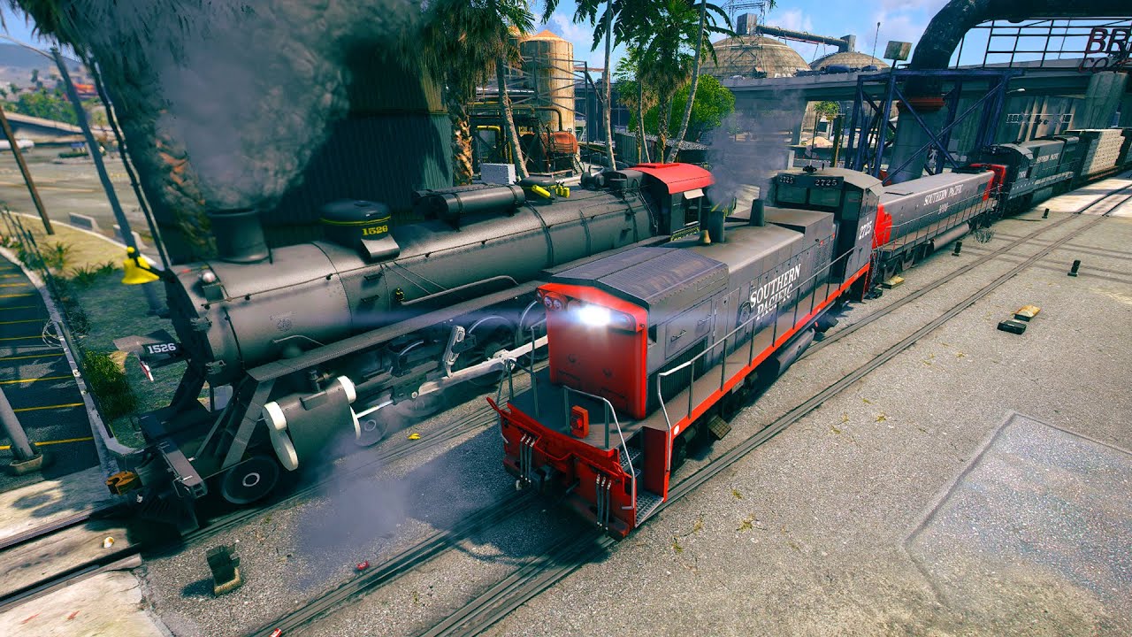EMD MP15AC driving through Abandoned Railroads with 2 Trains 2 Tracks! - Grand Theft Auto V