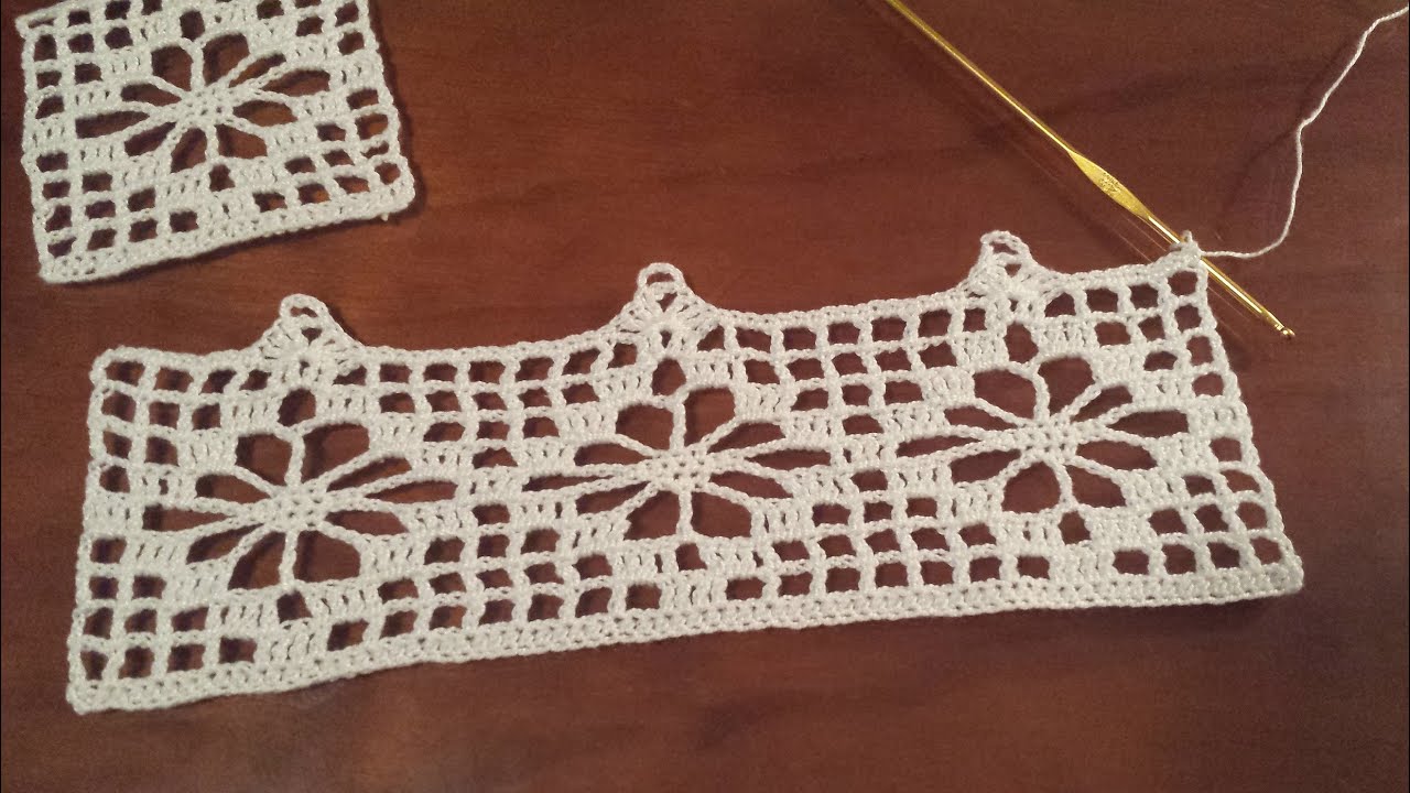 Puntilla No. 7 punto araña Crochet