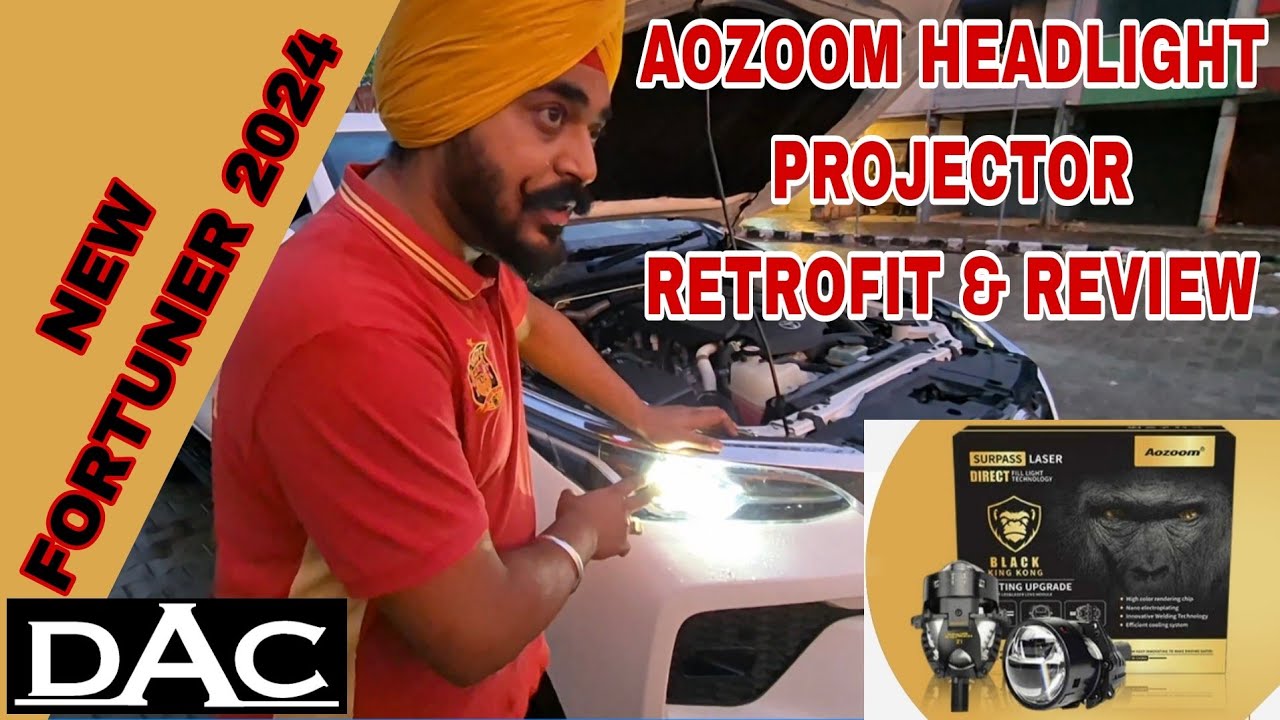 Fortuner 2024 headlight solution || AOZOOM KINGKONG BI-LED Projectors || retrofit & installation