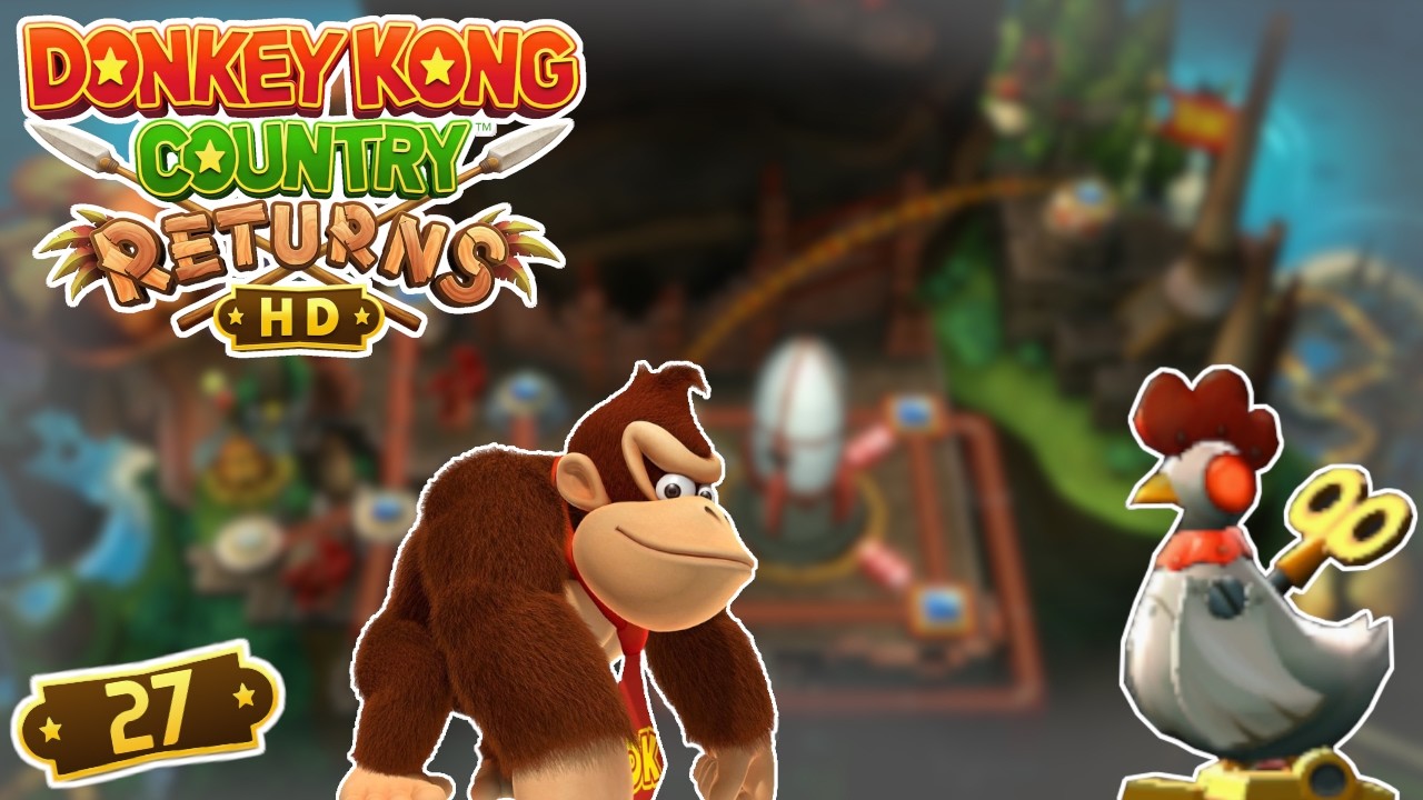 Let´s Play Donkey Kong Country Returns HD #27 –  Räucher-Werk 🌫️ 🏭   Stahlpressenstampfer ⛓️🦶