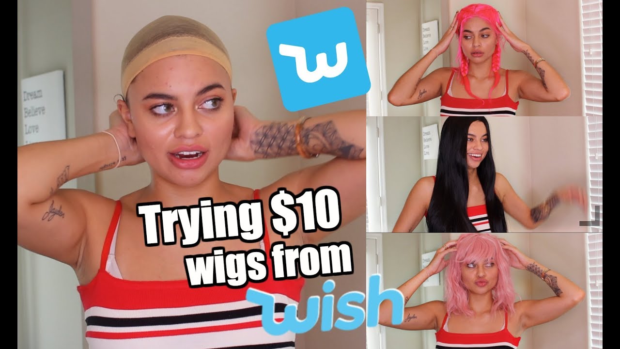 TRYING $10 WIGS FROM THE WISH APP (try on haul)