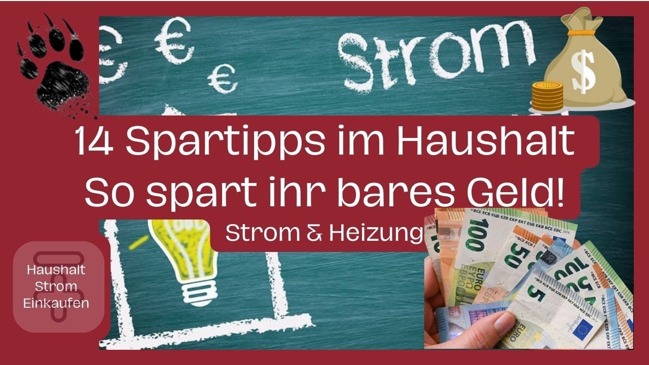 So spart Ihr bares Geld! 💰🥳 14 Spartipps im Haushalt | Strom | Einkaufen | Heizung | Budgetplanung