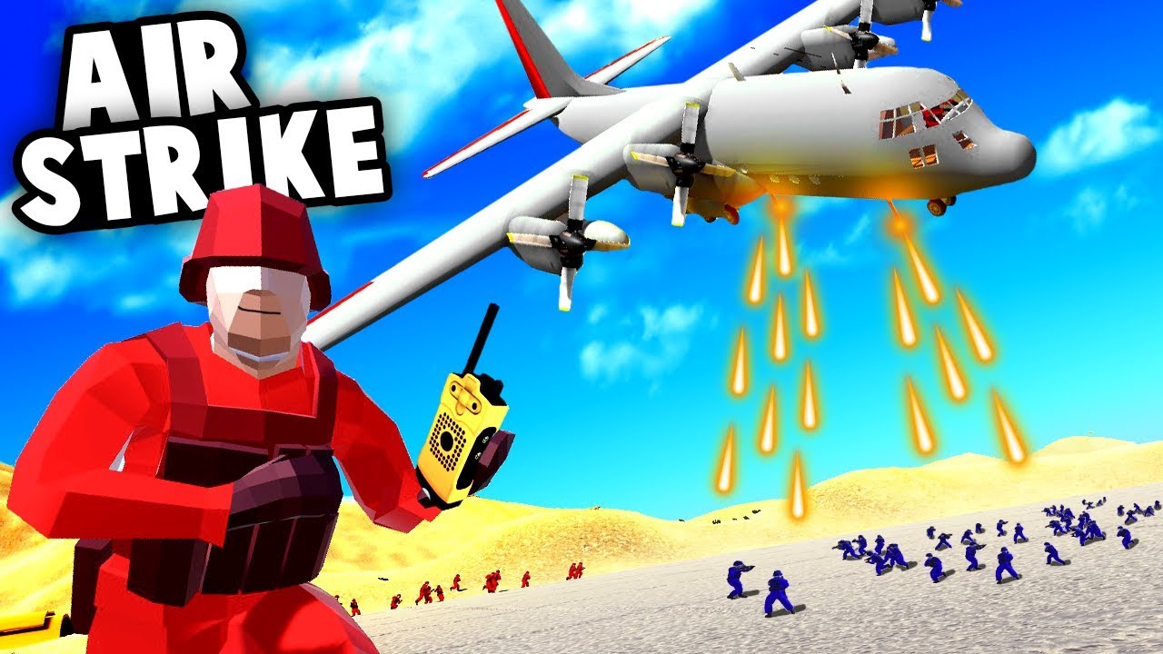 Epic AC-130 Plane AIRSTRIKE Destroys Entire Enemy Base! (Ravenfield Best Mods)