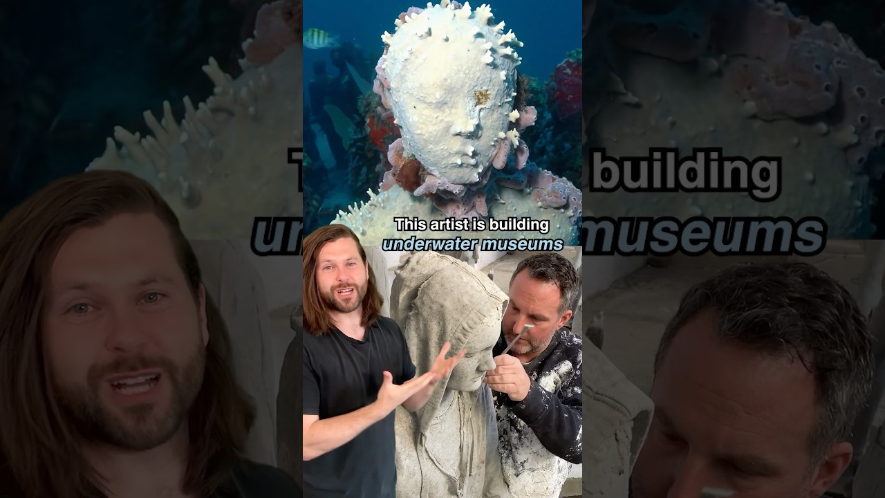 Artist Builds Underwater Sculptures To Save Coral Reefs! 