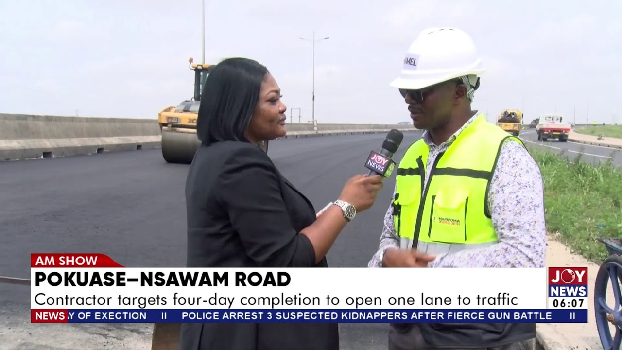 Pokuase-Nsawam Road Contractor targets four-day completion to open one lane to traffic | AM News