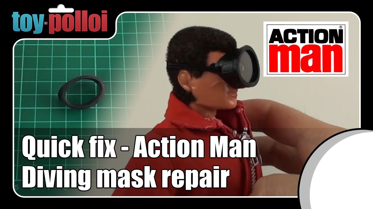 Vintage Action Man diving mask repair - Toy Polloi