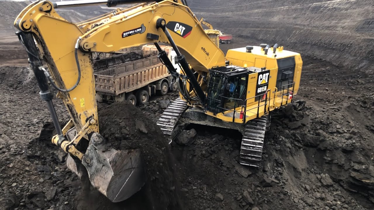Caterpillar 6015B Excavator Loading Trucks - Sotiriadis Mining Works