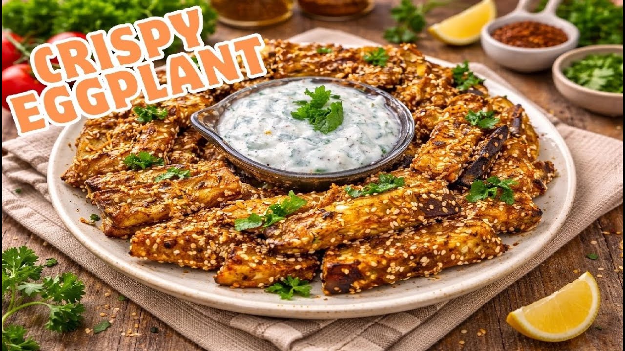 🔥 Crispy Baked Eggplant Everyone Is Talking About! Easy & Healthy 😍