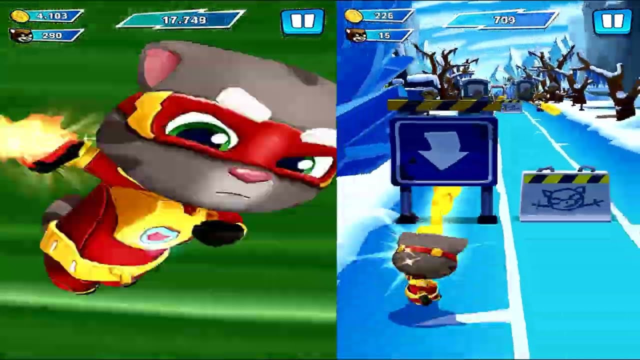 Talking Tom Hero Dash (Speed Run), Cool Android Reverse Gameplay - Part 32