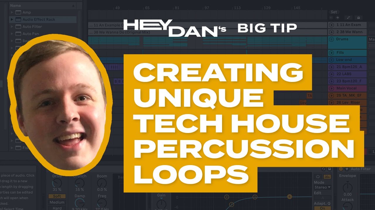 How to make unique TECH HOUSE PERCUSSION loops in less than 15 minutes in Ableton Live 10