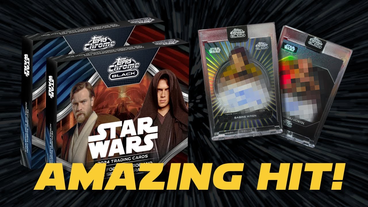 Two 2024 Topps Chrome Black Star Wars Hobby Boxes - One Amazing Hit!