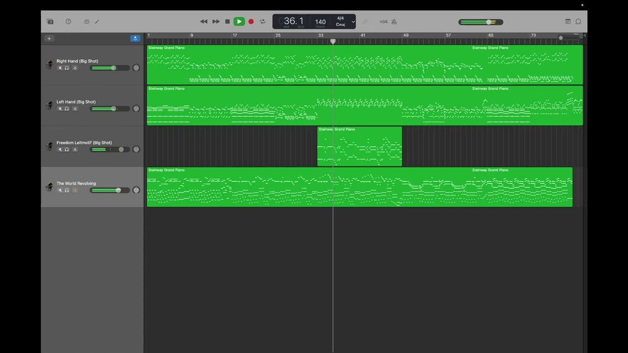 Big Shot X The World Revolving (GarageBand Piano Recreation)