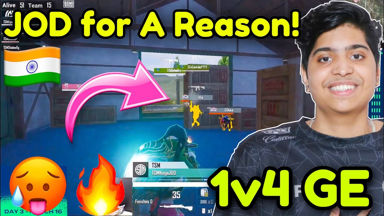 TSM Ninja 1v4 GE 🥵 | GodLike Vs XO in BMOC 🇮🇳