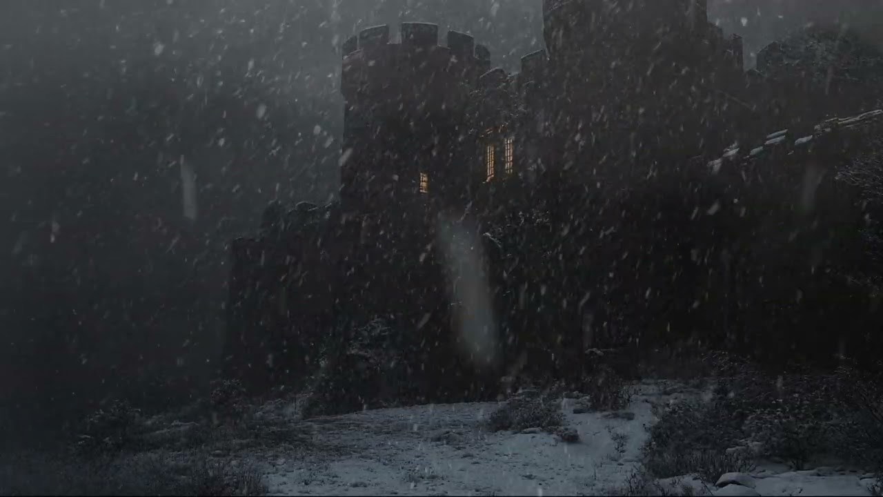 Dark Eerie ISOLATED Ancient Castle: Ghostly Howling Winds Echo Through Your Dreams For A DEEP  SLEEP