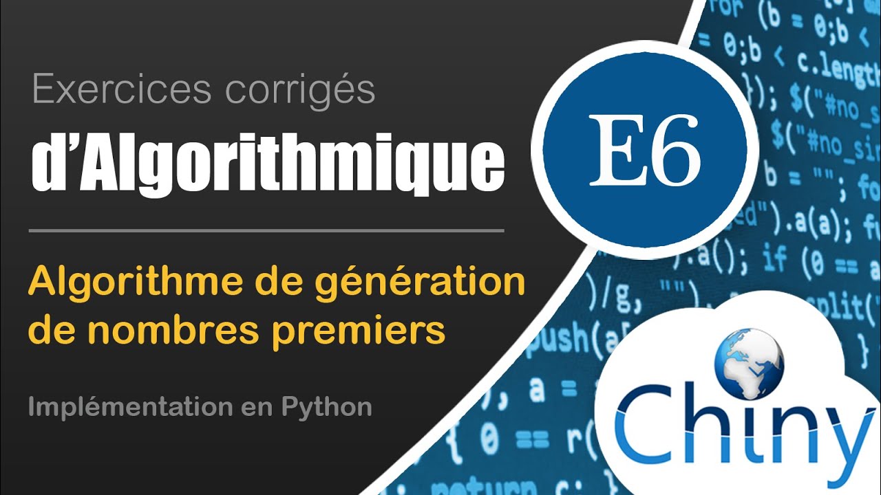Génération de nombres premiers - Algorithme & programme Python
