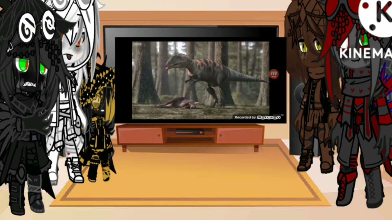 Some Dinos will react to Spinosaurus vs Characdontosaurus(Genderbent Au)