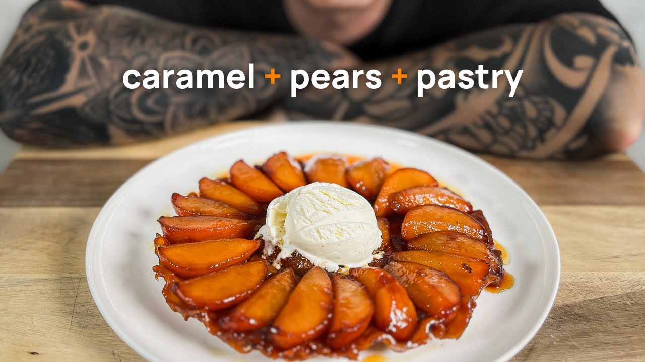 A favourite dessert in our house - simple Pear Tarte Tatin