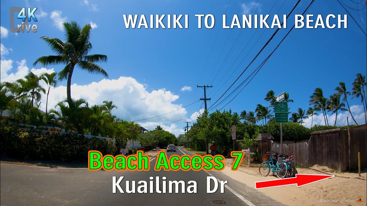 Waikiki to Lanikai Beach via HI-72 Hwy | Valuable Parking and Beach Access Information 🌴 Hawaii 4K