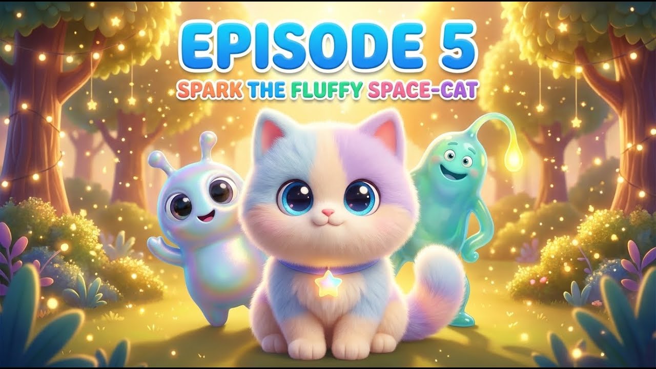 Glimmer & Wobble – Meet Spark the Space Cat 🌟🐱 | Cute Alien Series EP5