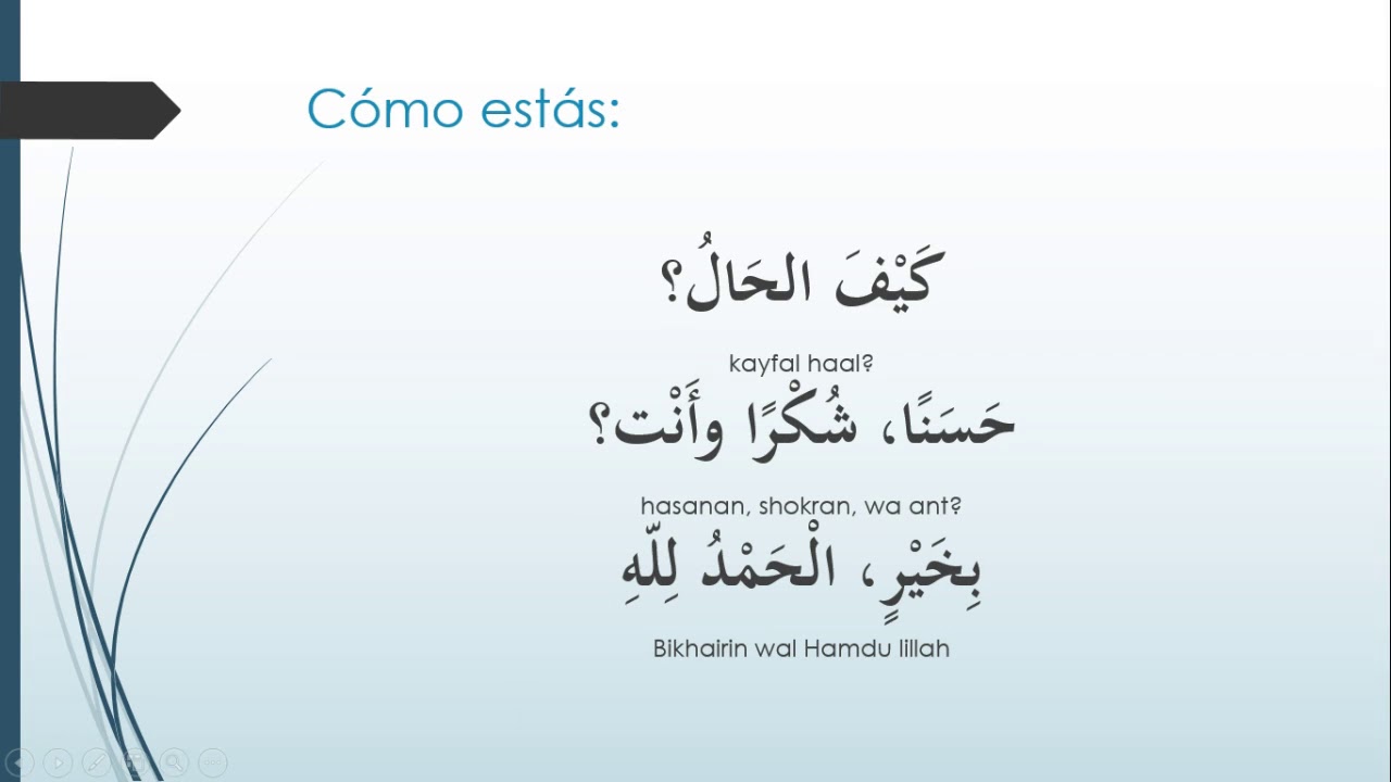 vocabulario arabe ensencial: saludos y despedidas