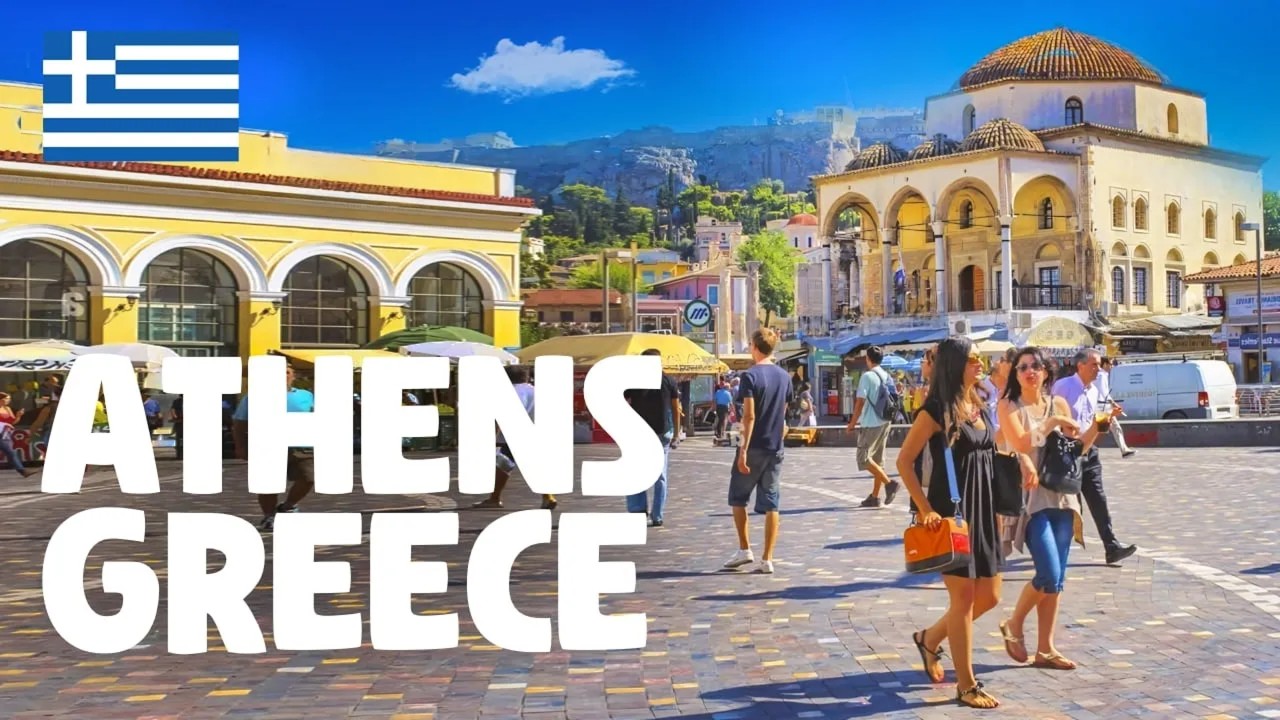 Афины, Греция — Пешеходная Экскурсия 4K 🇬🇷