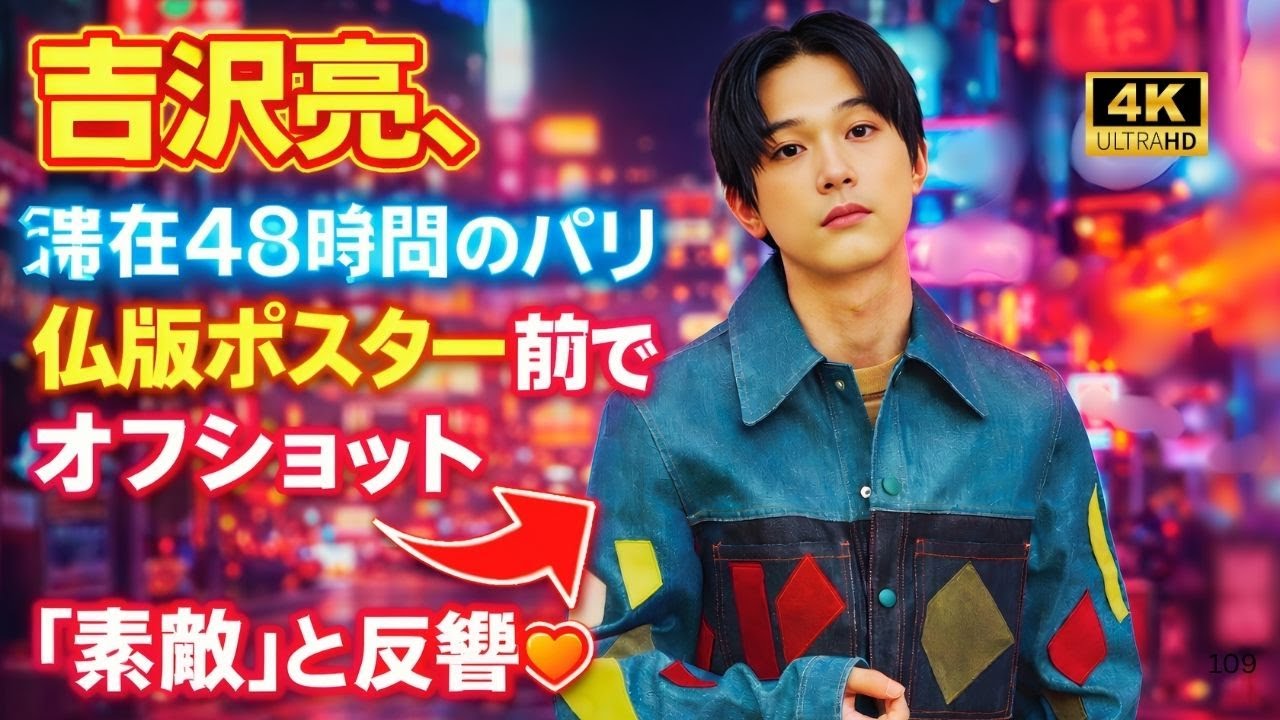 吉沢亮、パリ48時間の奇跡｜映画『国宝』ポスター前オフショットに世界が感動#吉沢亮 #パリ滞在 #国宝映画